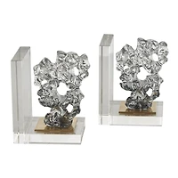 6" Clear Glass Decorative Bookends, 2ct.