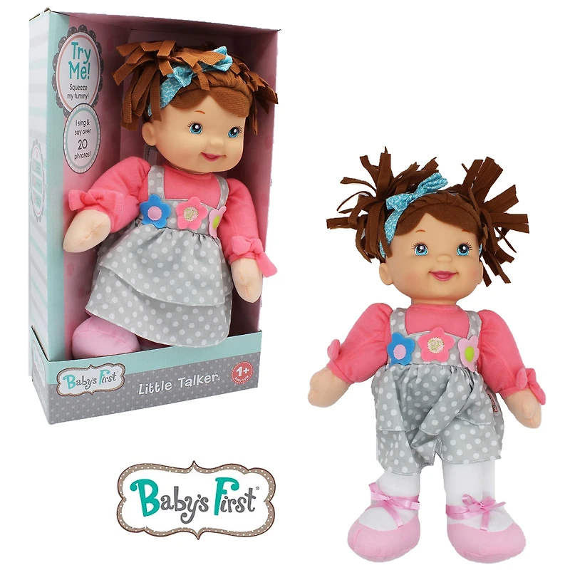 Goldberger Baby's First® Little Talker™ Brunette Baby Doll