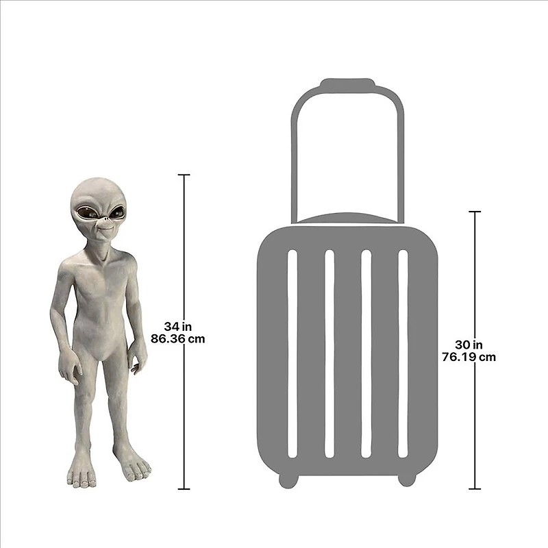 Design Toscano Large The Out-of-this-World Alien Extra Terrestrial Statue