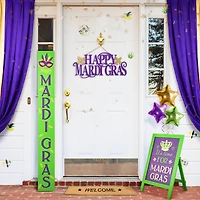 Glitzhome® 60" Mardi Gras Wooden Porch Sign