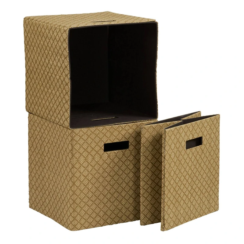 Household Essentials Woven Paper Storage Cube Basket Set