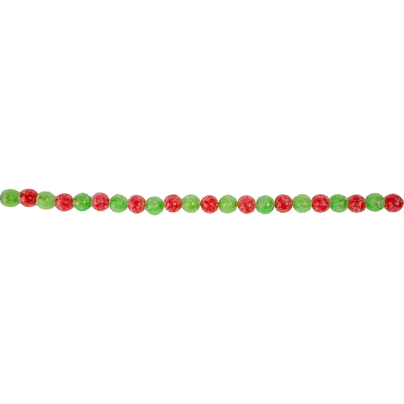 6ft. Red & Green Glittered Candy Drop Christmas Garland