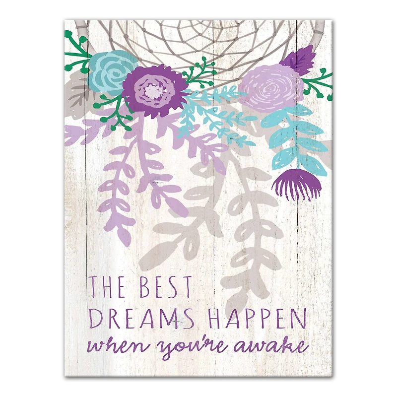 Flower Dreamcatcher 12" x 16" Canvas Wall Art