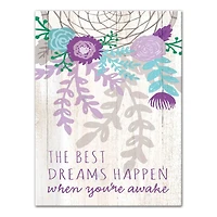 Flower Dreamcatcher 12" x 16" Canvas Wall Art