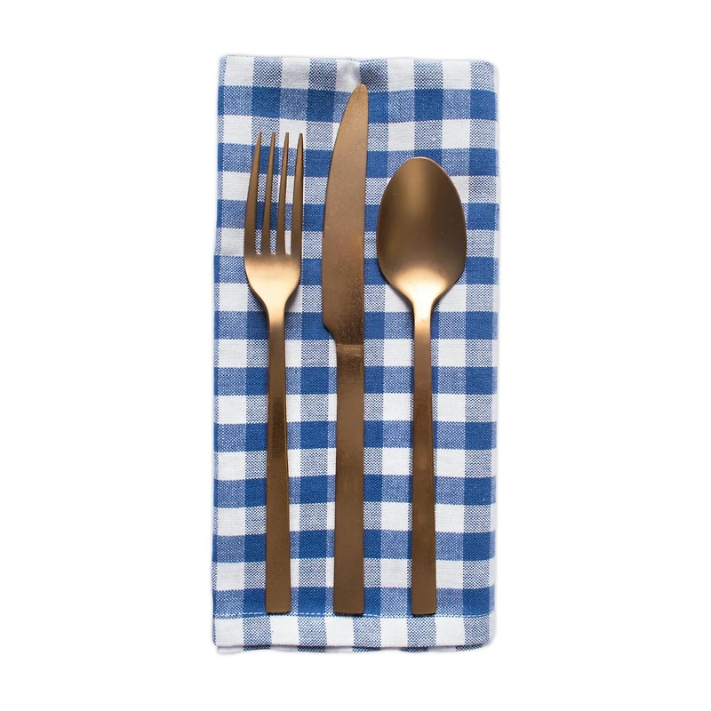 DII® Blue Farm Check Napkin, 6ct.