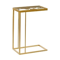 25" Gold Metal Contemporary Accent Table