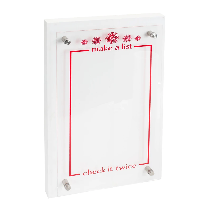 15.5" Make A List, Check It Twice Acrylic Sign