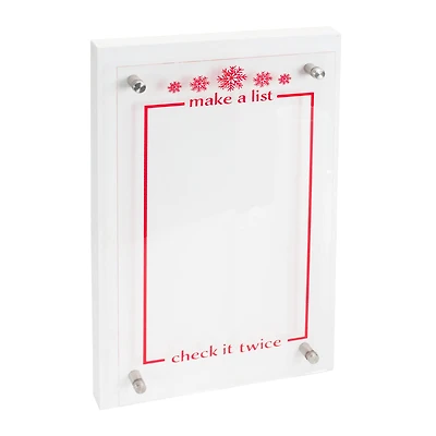 15.5" Make A List, Check It Twice Acrylic Sign