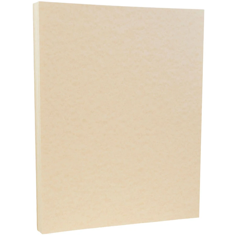JAM Paper Natural 8.5" x 11" Parchment Cardstock, 250 Sheets