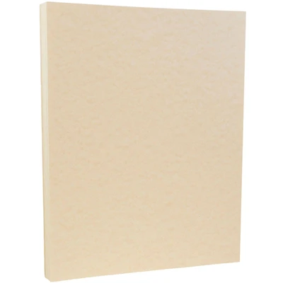 JAM Paper Natural 8.5" x 11" Parchment Cardstock, 250 Sheets