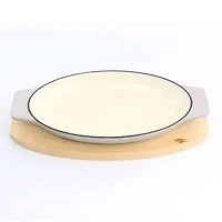 Martha Stewart 2-Piece Enameled Cast Iron Au Gratin with Trivet Set