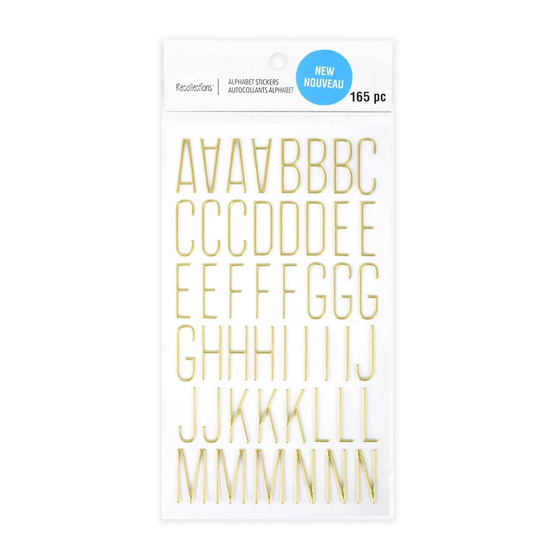 Gold Puffy Modern Alphabet Stickers by Recollections™