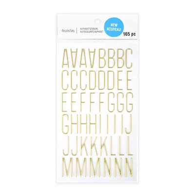 Gold Puffy Modern Alphabet Stickers by Recollections™