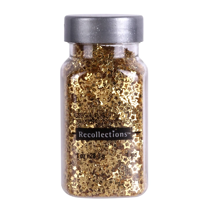 12 Pack: Gold Stars Glitter by Recollections™