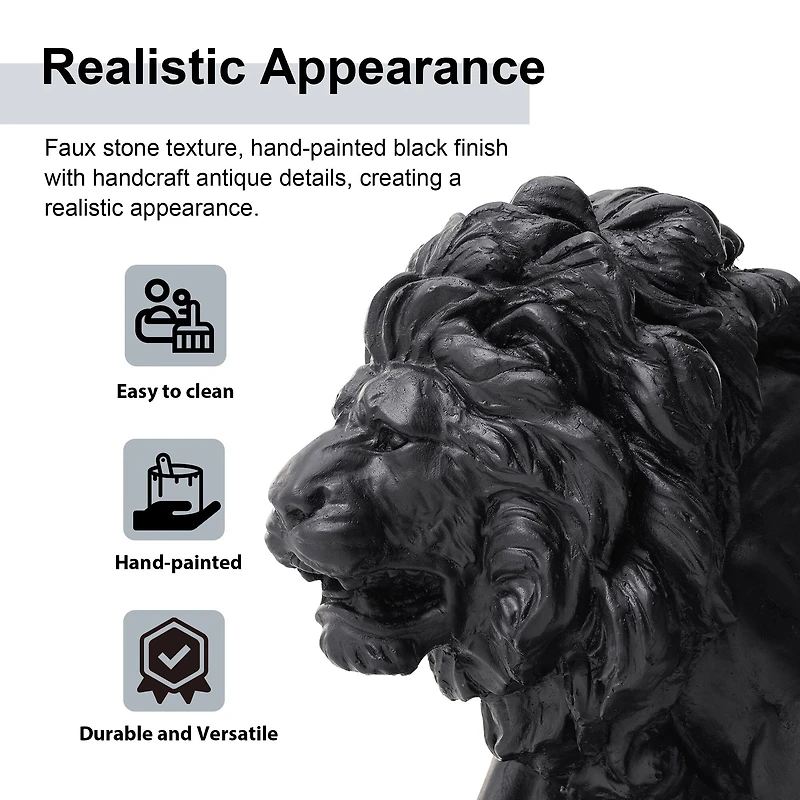 Glitzhome® 24.5" Walking Lion Garden Statue
