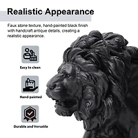 Glitzhome® 24.5" Walking Lion Garden Statue