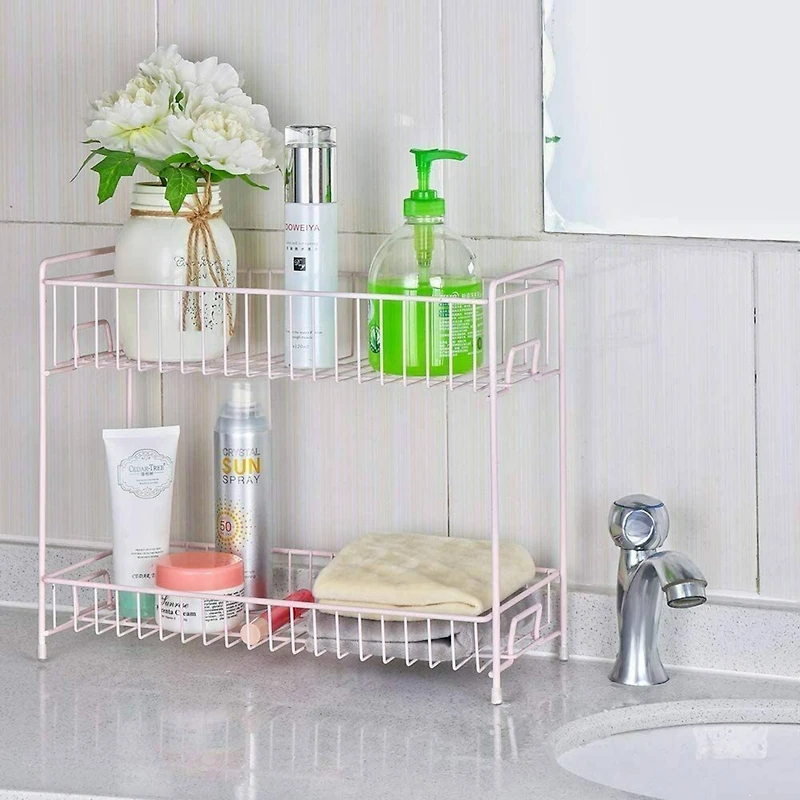 NEX™ 14" 2-Tier Rose Gold Countertop Spice Storage Shelf