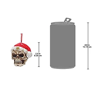 Design Toscano Skelly Claus II Holiday Skeleton Ornament, 3ct.