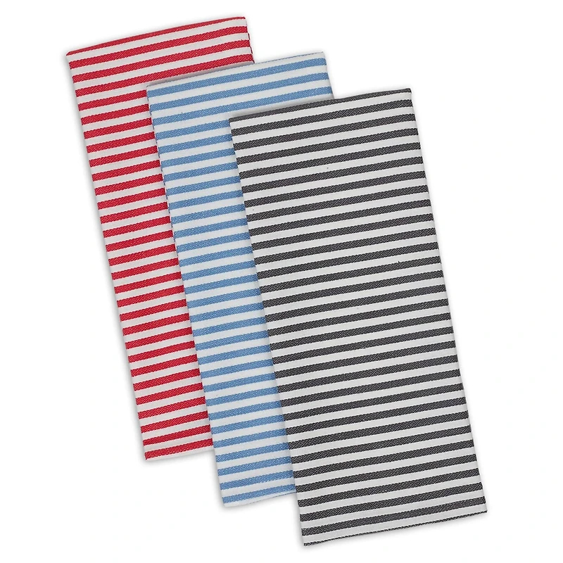 DII® I Love Paris Striped Heavyweight Dish Towels, 3ct.