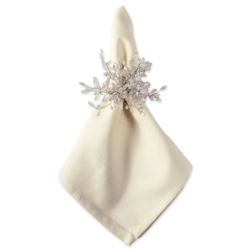 DII® Silver Beaded Burst Napkin Rings, 6ct.