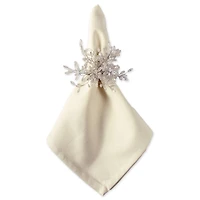 DII® Silver Beaded Burst Napkin Rings, 6ct.
