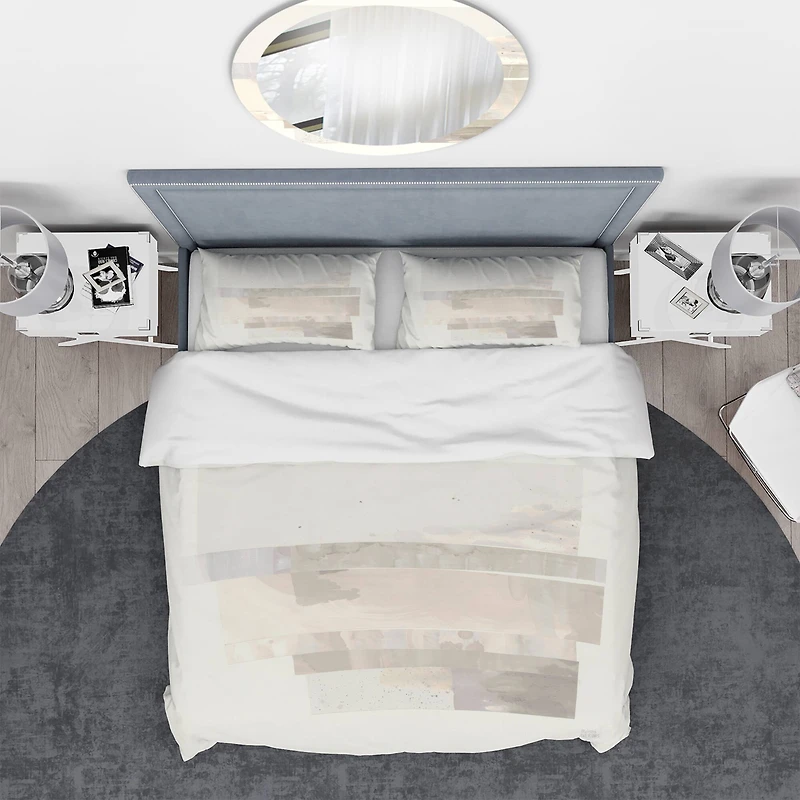 Designart 'Geometric Neutral Form I' Geometric Bedding Set