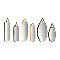 Hello Honey® Velvet Edged Wall Mirrors with Hangers Set, 6ct.