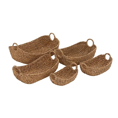 Brown Natural Seagrass Storage Basket Set