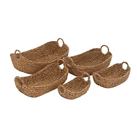 Brown Natural Seagrass Storage Basket Set