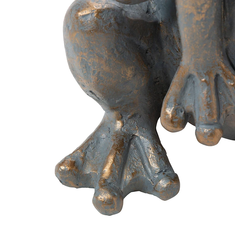 Glitzhome® 28" Bronze Stacked Frog Statue