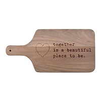8" x 17" Favorite Place to Be Walnut Paddle Cutting Board