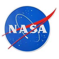 NASA Space Logo Embossed Shaped Metal Wall Sign