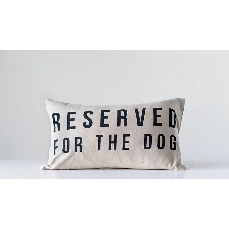 Hello Honey® Reserved for the Dog Cotton Throw Pillow