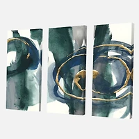 Designart - Mettalic Indigo and Gold III