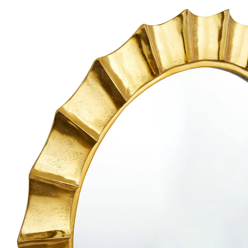 Gold Glam Wall Mirror, 35" x 2" x 35"