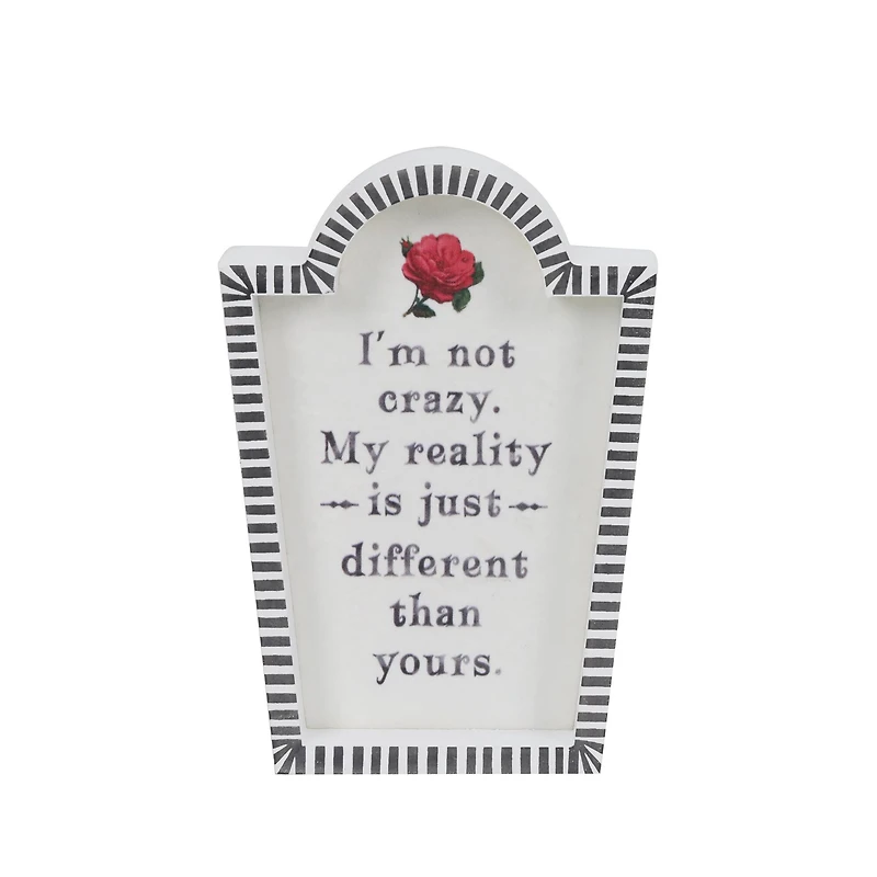 Assorted 7" Black & White Stripe Sentiment Tabletop Sign by Ashland®