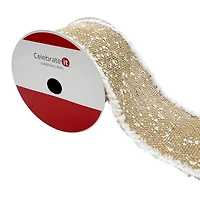 3.5" x 15ft. Faux Fur & Burlap Wired Ribbon by Celebrate It®