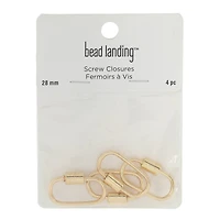 12 Packs: 4 ct. (48 total) 28mm Carabiner Screw Closures by Bead Landing
