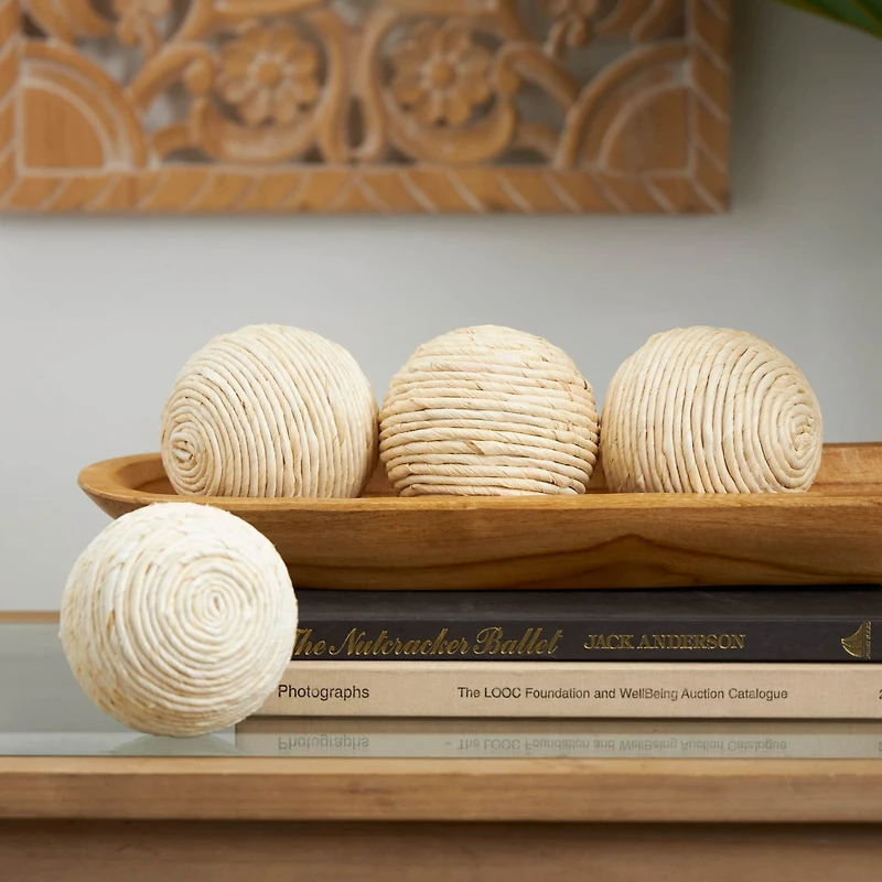 Beige Handmade Jute Orbs & Vase Filler Set