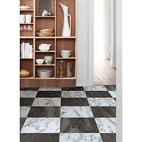 FloorPops Opaline Raven Peel & Stick Floor Tile Bundle