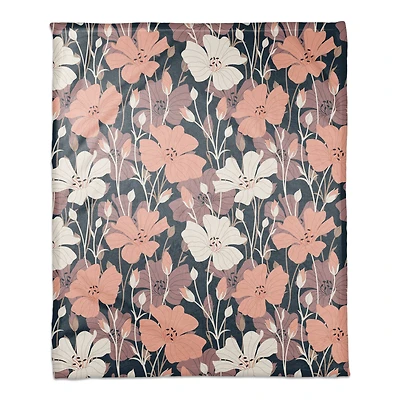 Growing Floral 50" x 60" Coral Fleece Blanket