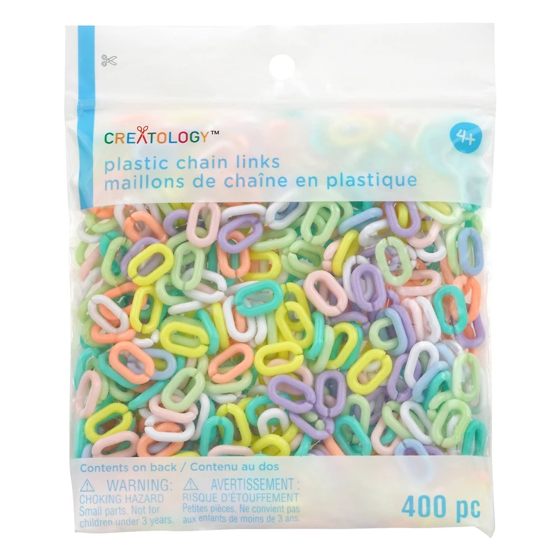 Pastel Plastic Chain Links by Creatology™, 400ct.