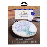DMC® Lavender Bouquet Intermediate Counted Cross Stitch Kit with Hoop
