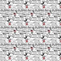 Disney® Mickey And Minnie Fashionable Mickey With Words Cotton Fabric