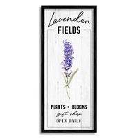 Stupell Industries Lavender Fields Purple Farm Florals Gift Shop Sign in Frame Wall Art