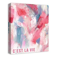 Abstact Painterly Pink 16" x 20" Canvas Wall Art