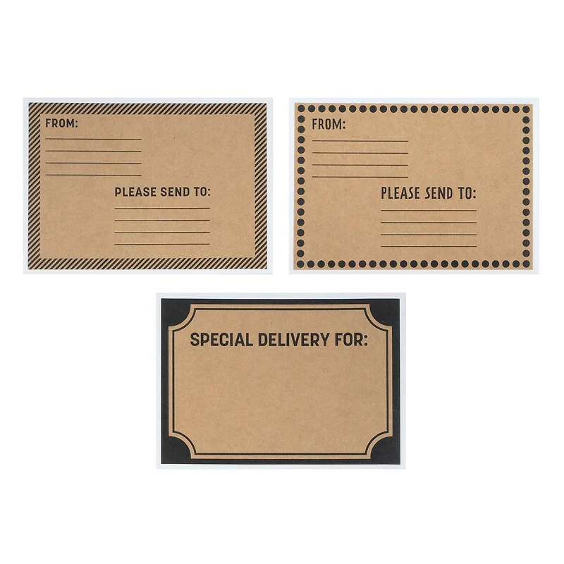 Black Kraft Address Labels by Celebrate It™