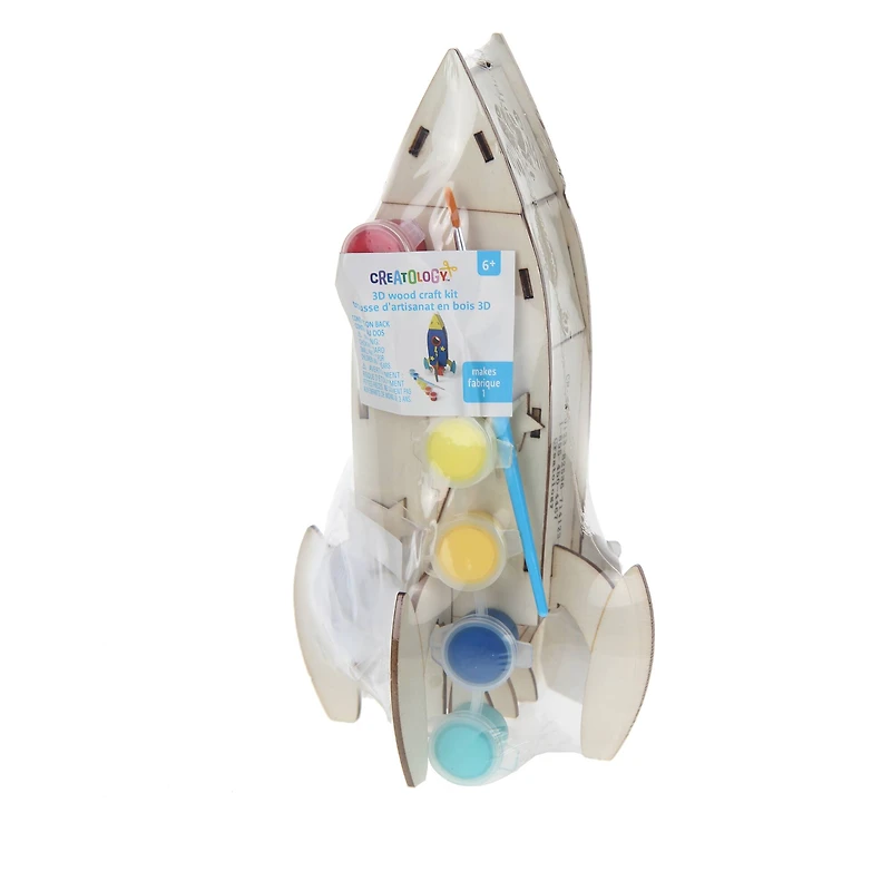 3D Rocket Wood Crafting Kit by Creatology™