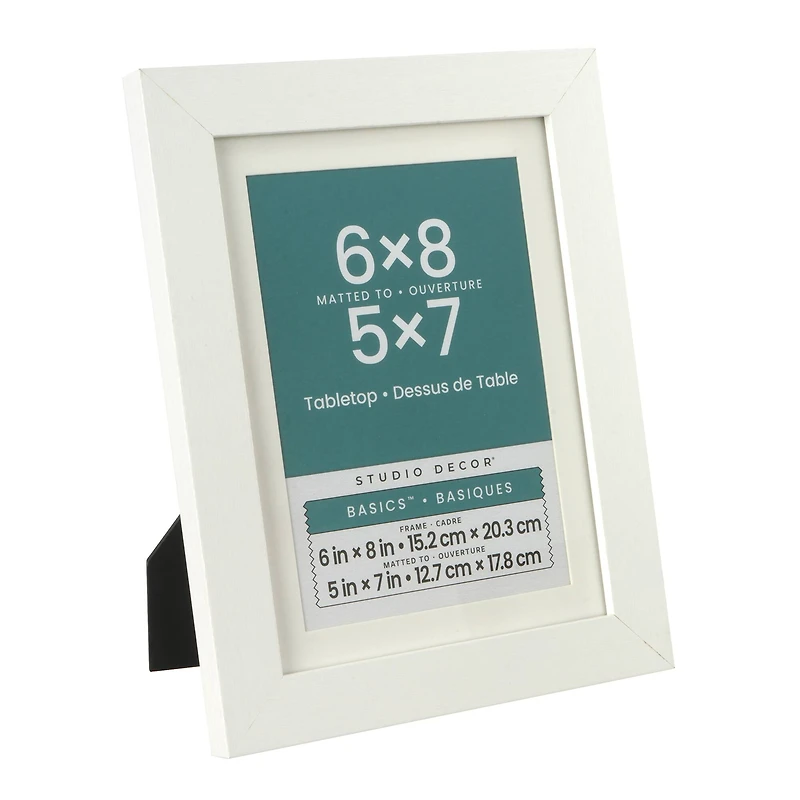 Basics™ White Tabletop Frame with Mat by Studio Décor