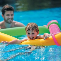 Pool Central® 6ft. Inflatable Purple & Yellow Dinosaur Twisty Tube Pool Toy Set